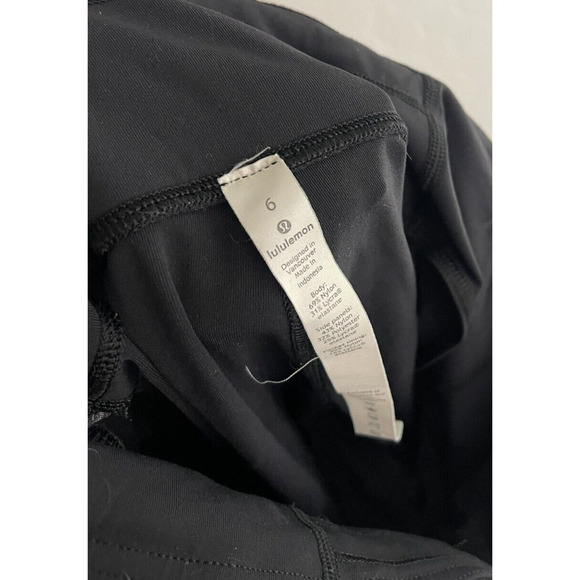Lululemon sz 6 Wild Twist 7 / 8 Tight Black & Heather Gray 25 Leggings - Picture 10 of 15